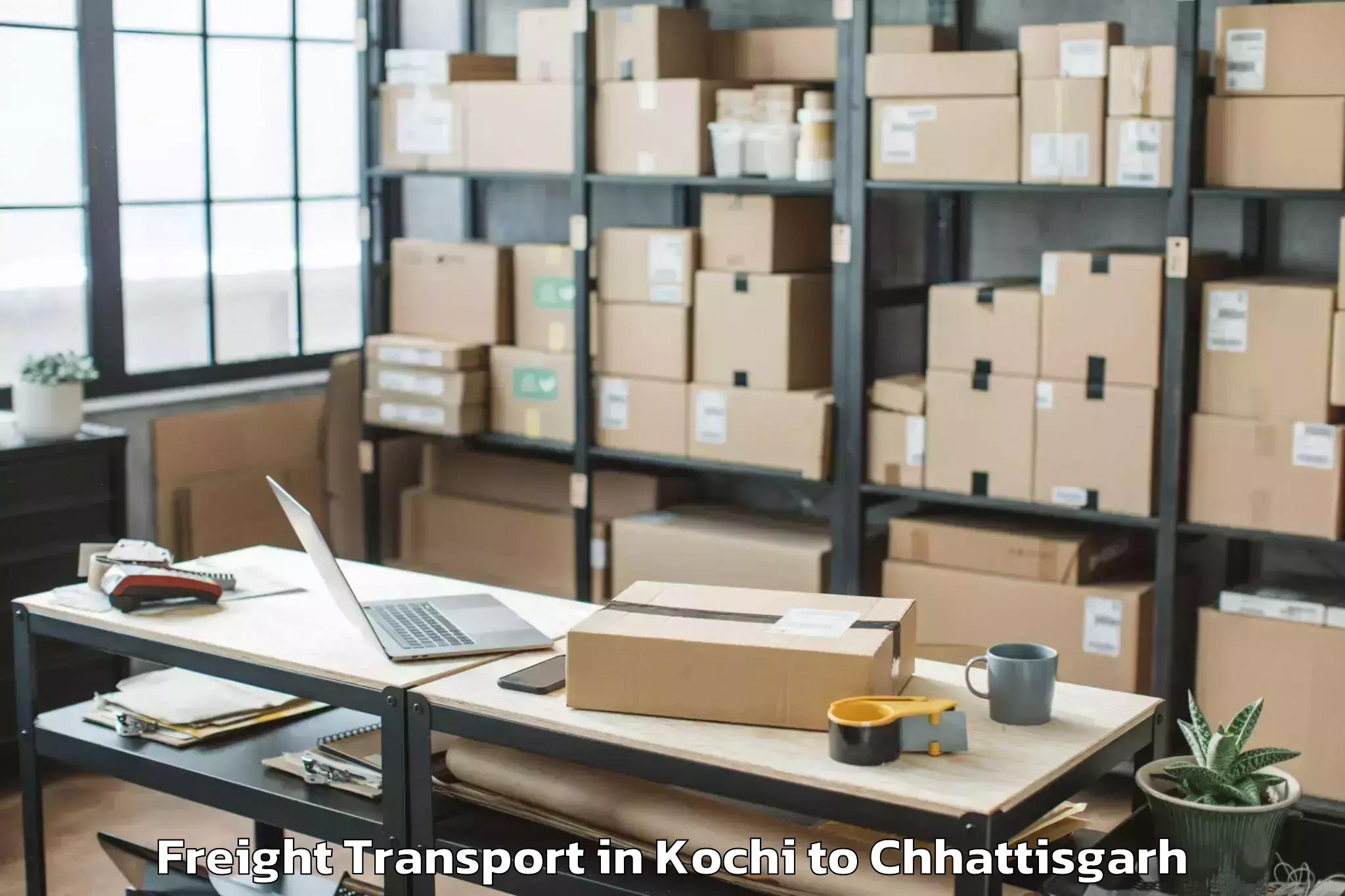 Expert Kochi to Indira Gandhi Krishi Vishwavid Freight Transport